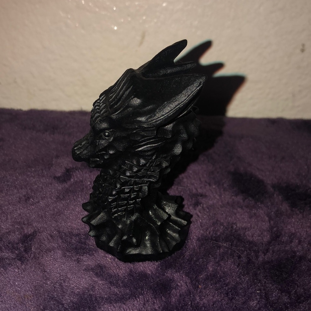 Black Obsidian Dragon Head - 3”